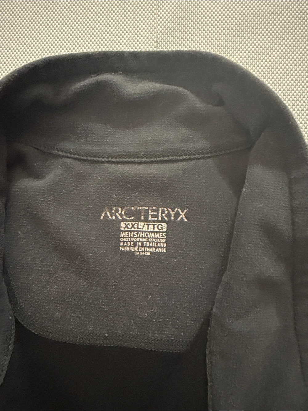 Arc'teryx Men's Black Performance Jacket with High Collar